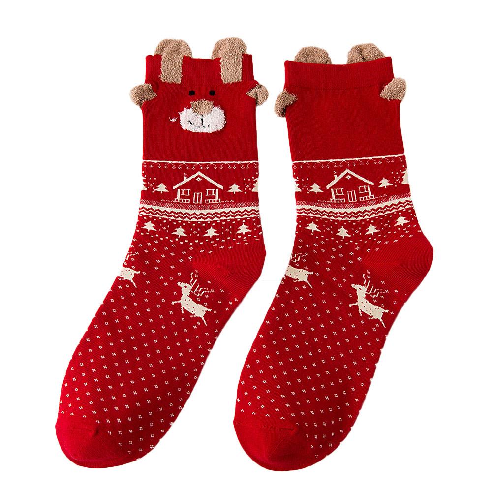 Christmas Women Cotton Socks Multi-Color Women's Winter Socks
