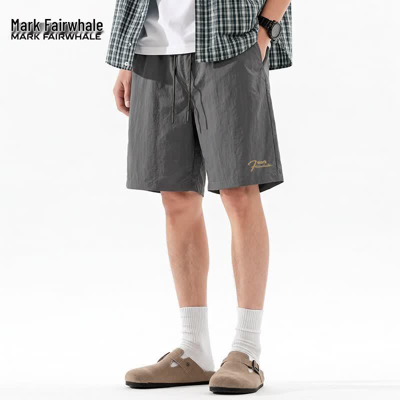 Mark Hua Fei Men's Mountain-Inspired Ice Silk Casual Shorts