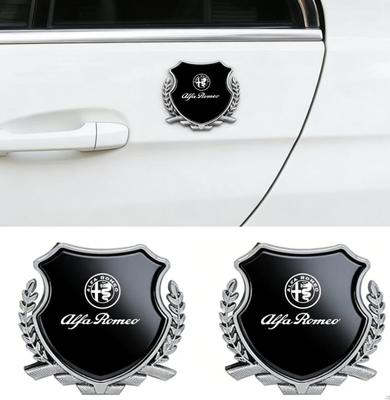 For 159 156 147 Mito Giulia Giulietta Car Side Modification Sign Triangular Metal Sticke Accessories