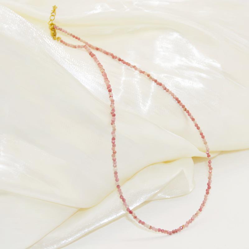 Rhodochrosite Rose Quartz Beaded Necklace: Exquisite, Sweet, and Versatile Design for Women