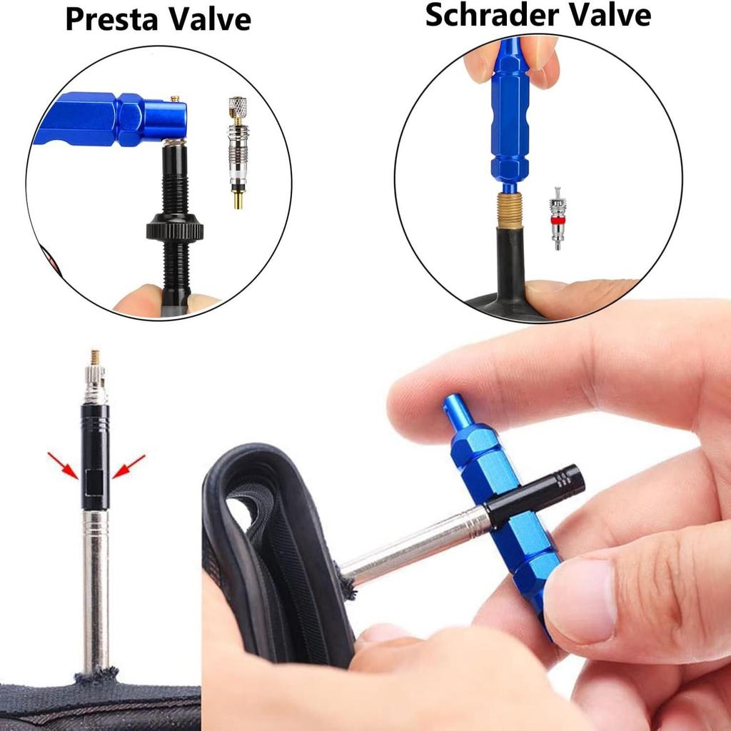 Tire and Bicycle Valve Stem Removal Tool Kit for Cars and RVs