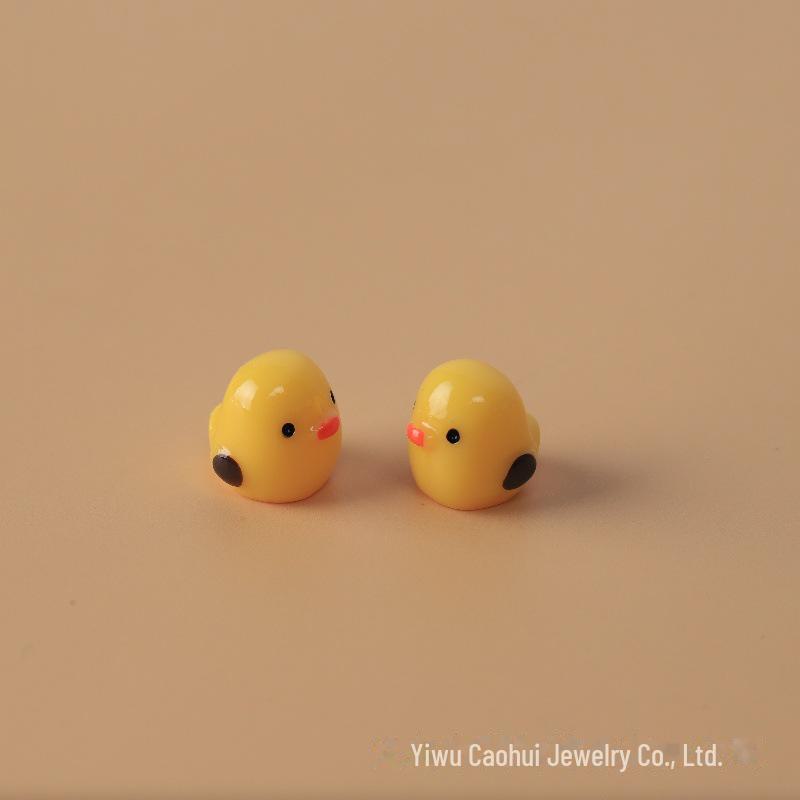 

Семья цыплят из смолы с яйцом и гнездом - 3D DIY микроландшафтные украшения