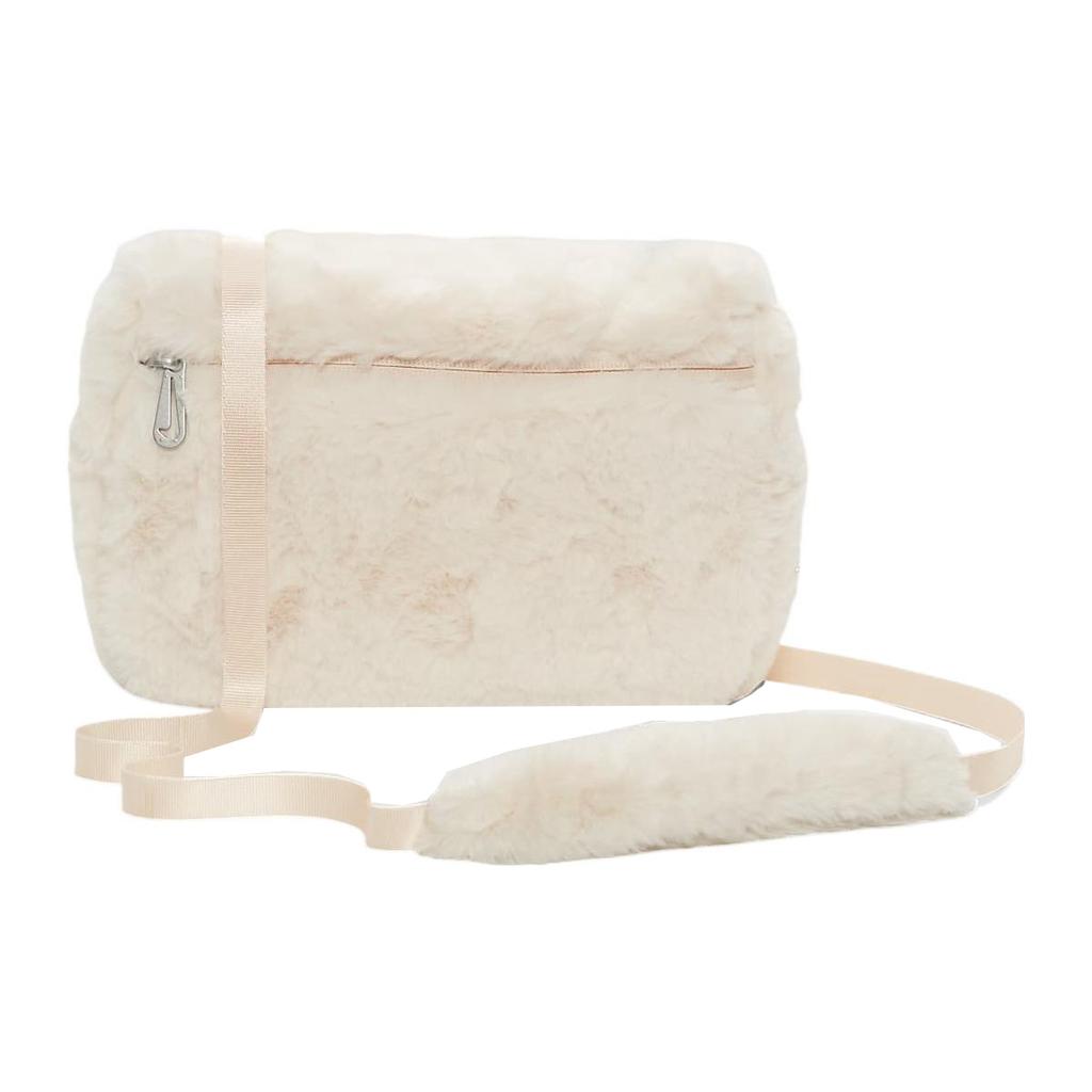 New Nike Sportswear Futura 365 Faux Fur Crossbody Bag 1L Guava Ice/Guava Ice/Black FB3048-838