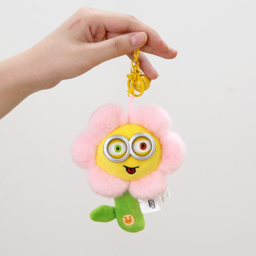 Despicable Me Keychain Cartoon Flower Girl Backpack Decorative Figure Pendant