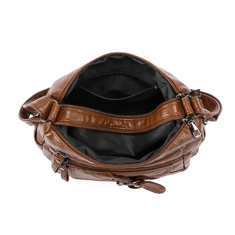 Vintage Women's Shoulder Bag Large Capacity PU Middle-aged Mother Bag