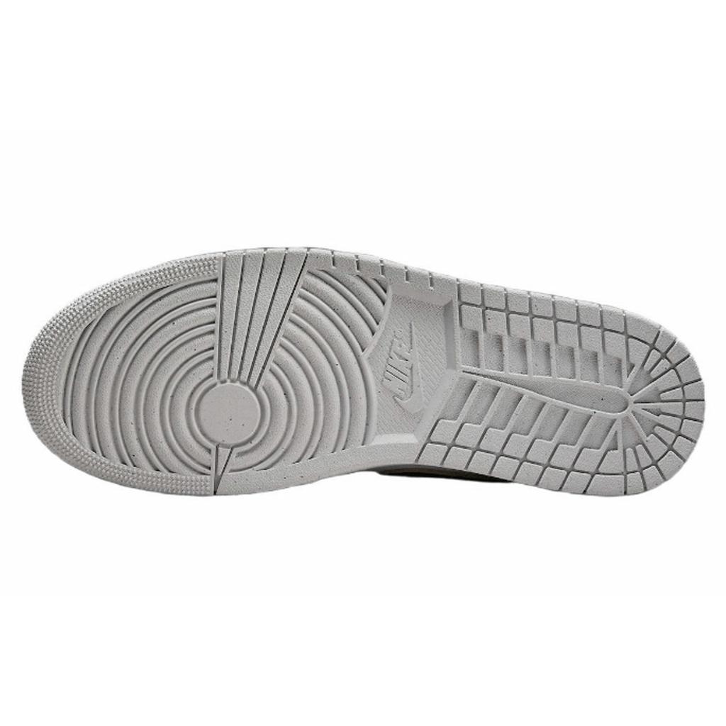 Jordan Air Jordan 1 Abrasion Resistant Abrasion Resistant Low Top Skateboard Shoes Unisex Gray White FQ7687-300(Team1108-)