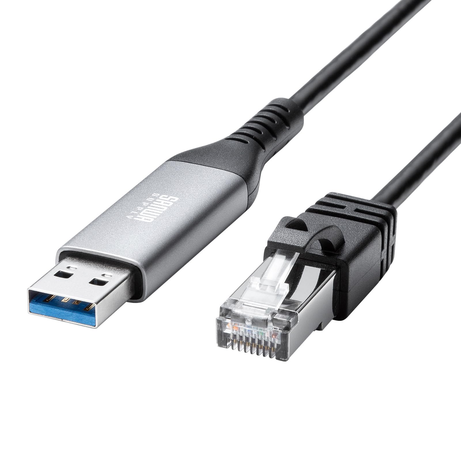 

Sanwa Supply USB A to LAN Conversion Cable (Gigabit compatible, 2m) KB-SL6ALAN02BK чёрный