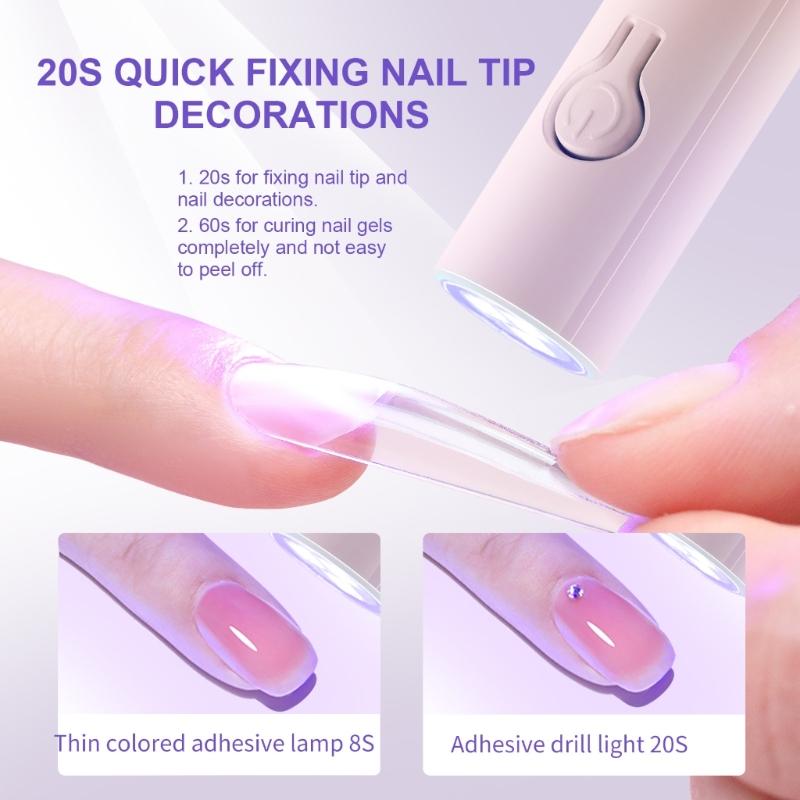 Nail Lamp Small USB Powered Nail Dryer Fast Curing LED Light Portable Manicure Device For Home Use ABS Housing