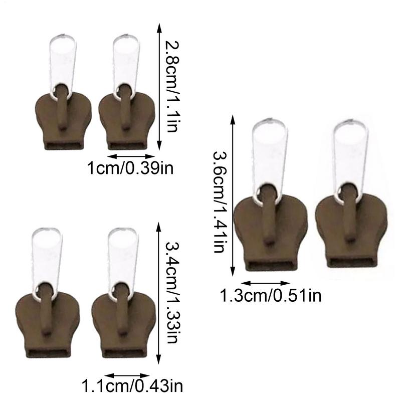 6pcs Instant Zipper Universal Instant Fix Repair Kit Replacement Zip Slider Teeth Multifunctional For 3 Different Size