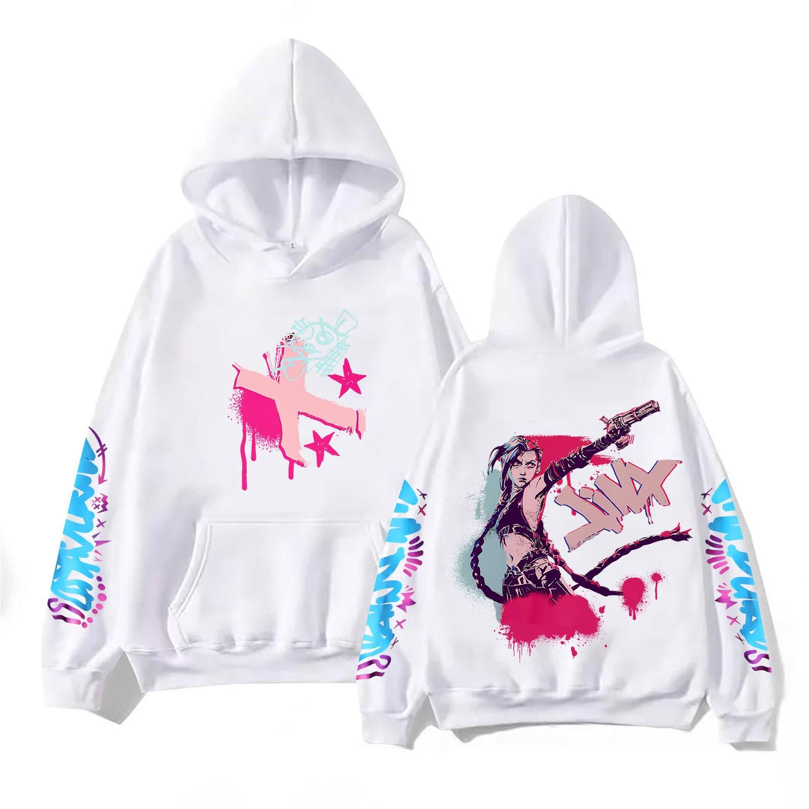 

Жіноча модна толстовка з принтом і довгим рукавом з круглим вирізом XL білий