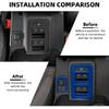 2X Blue ABS Window Switch Trim Cover Decor Accessories For Ford Bronco -25