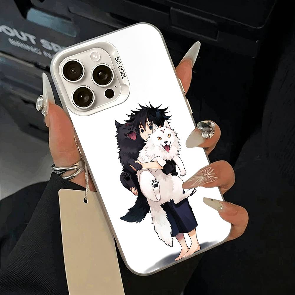 Megumi Fushiguro-J-Jujutsu- K-aisen Handyhülle Für iPhone 17,16,15,14,13,12,11 Plus,Pro Max,XS,weiße silberne Handyhülle