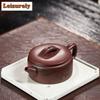 180ml Yixing Purple Clay Teapots Artists Handmade Large Caliber Pot Raw Ore Dragon's Blood Sand Tea Maker Kettle Zisha Tea Set