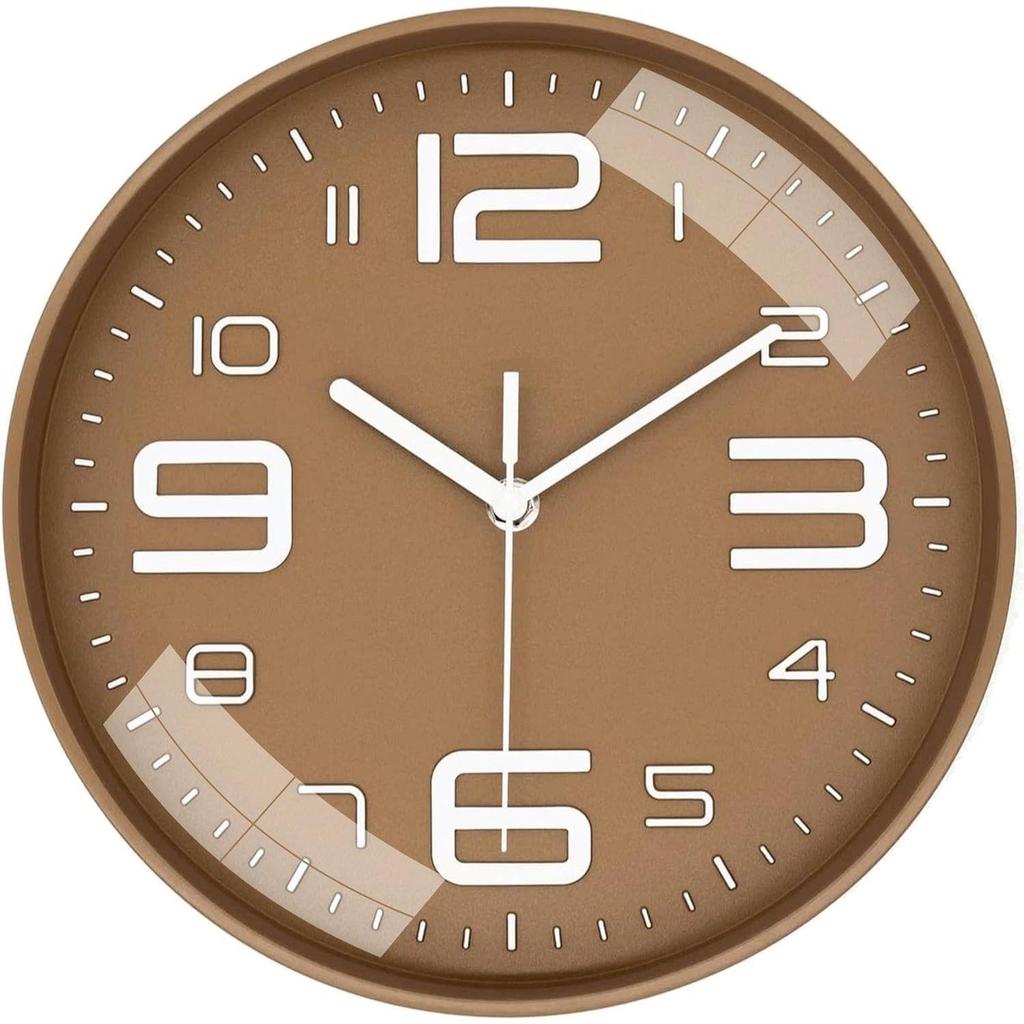 Wall Clock 12" Silent Quartz Decorative Latest Wall Clock Non-Ticking Classic Clock Battery Operated Round Easy to Read for Room/Home