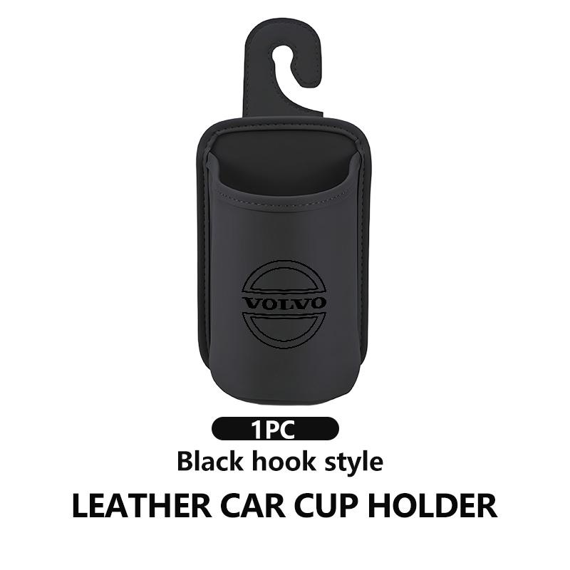 Leather Car Seat Cup Holder Hang Drink Storage Box Accessorie For Volvo S60 S80 S90 C30 XC40 XC60 XC70 XC90 V40 V60 V90 T6
