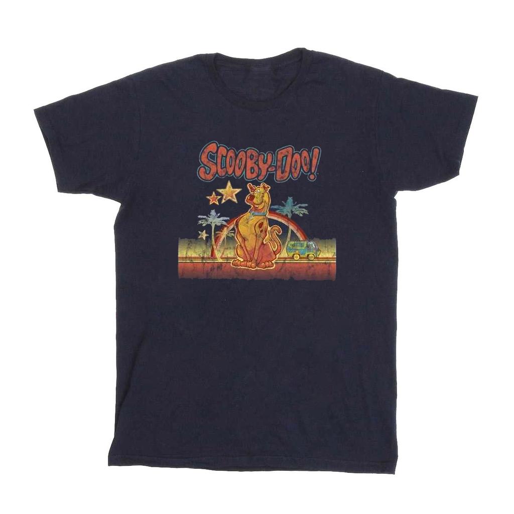 Scooby Doo Womens/Ladies Palm Trees Cotton Boyfriend T-Shirt