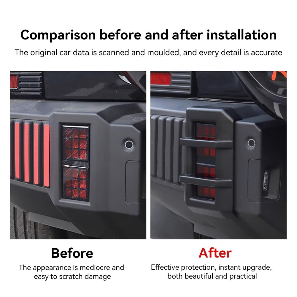2Pcs/Set Car Front Fog Light Cover Rear Bumper Lamp Trim Frame Accessories Exterior Cover For Chery Jetour T2/Traveler 2023 +