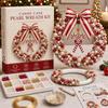 DIY Perlenkranz Bastelset, Weihnachtlicher Handgemachter Kranz Bastelset für Tür Wand Feiertagsdekoration