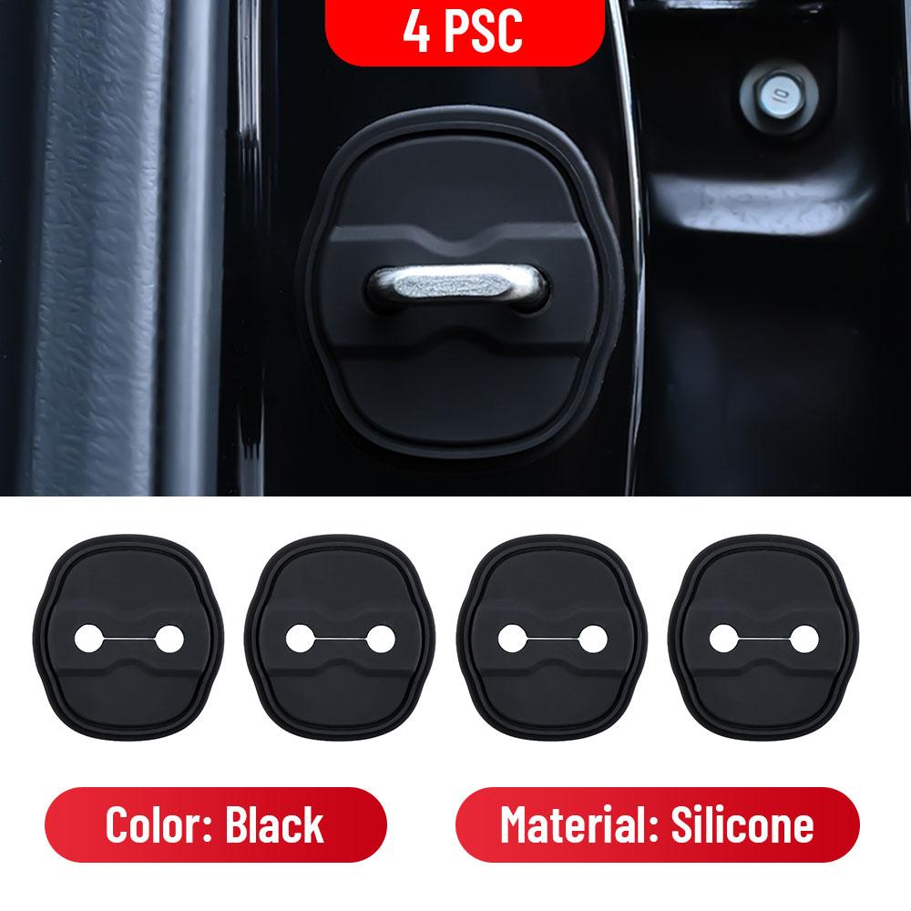 

For CHANGAN UNI-K -2025 Silicone Car Door Lock Buckle Protection Cover Elastic Anti-Collision Shock Absorbing Pad Cushion 4 PCS