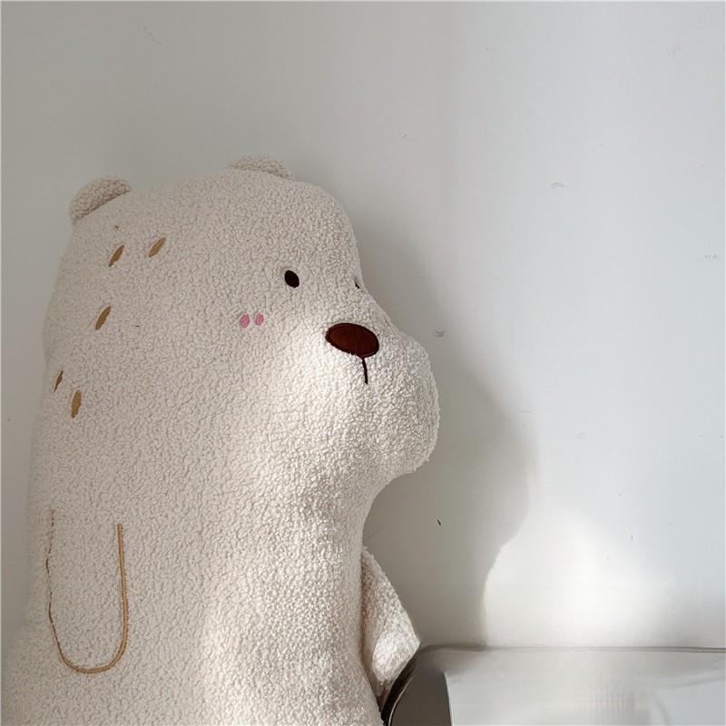 Teddy Plush Long Body Pillow For Girls Bedside Cozy Plush Toy Gift