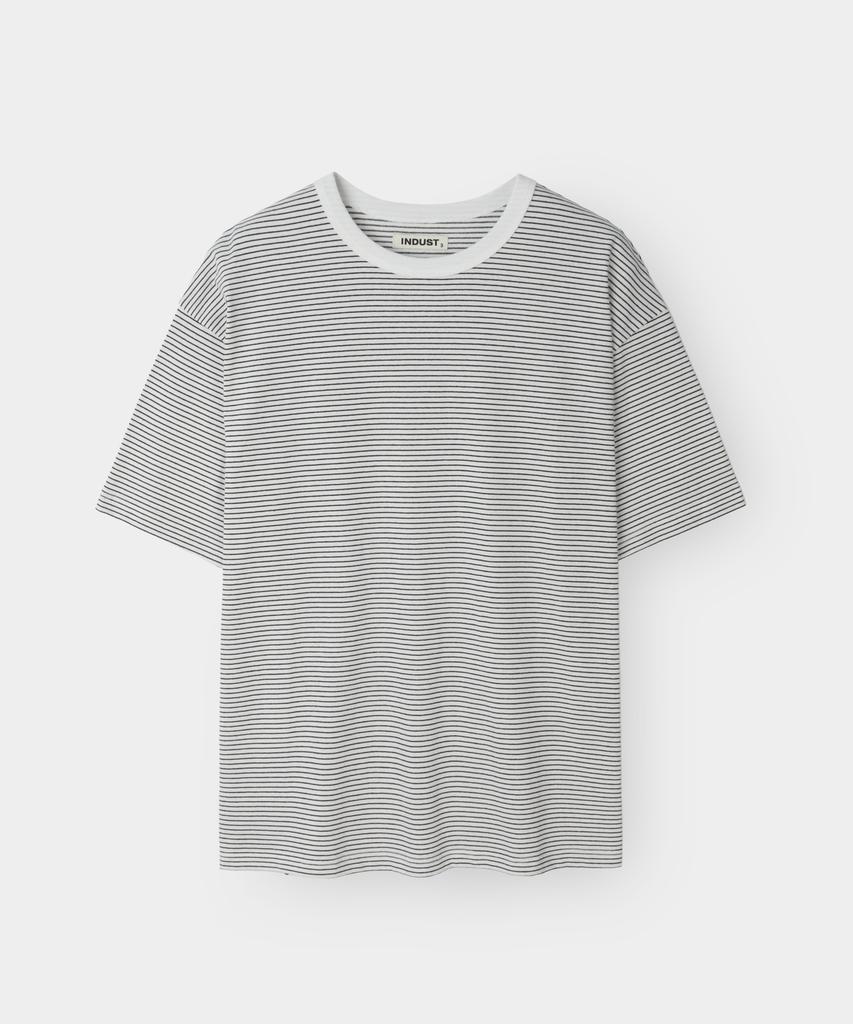 INDUST Striped Half T-Shirt_8 Colors (B Type)