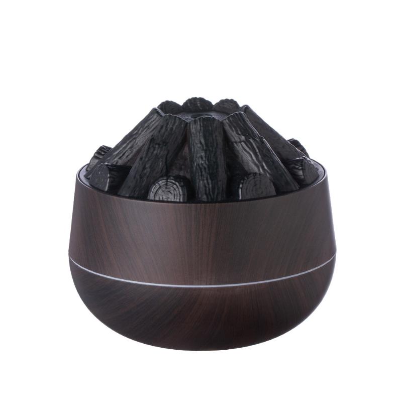 

Charcoal Flame Humidifier, Aromatherapy Essential Oil Diffuser, 300Ml Mist Ultrasonic Humidifier For Bedroom,Office Night Light as the picture
