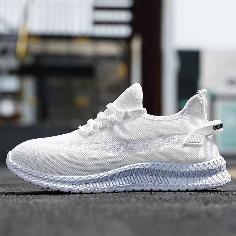 Frühling flacher Mund Herren Sportschuhe Schnürschuhe bequem und leicht Laufschuhe weiche Sohle Koreanische Version trendige Einzelschuhe Herrenschuhe