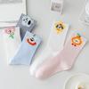 Cute Mid-Tube Socks for Women: Trendy, Internet-Inspired Cartoon Designs for Spring & Autumn