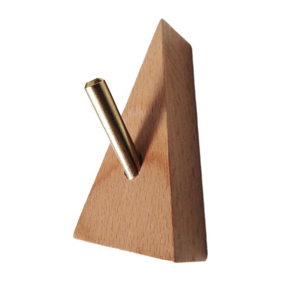 Yousheng Dreieckiger Holzwandhaken Holzbasis Metallhaken Rustikaler Wandhaken Kleiderhaken für Hauseingang Wohnzimmer Schlafzimmer