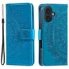 For iPhone 16 Stand Case PU Leather Wallet Phone Cover Totem Imprinted