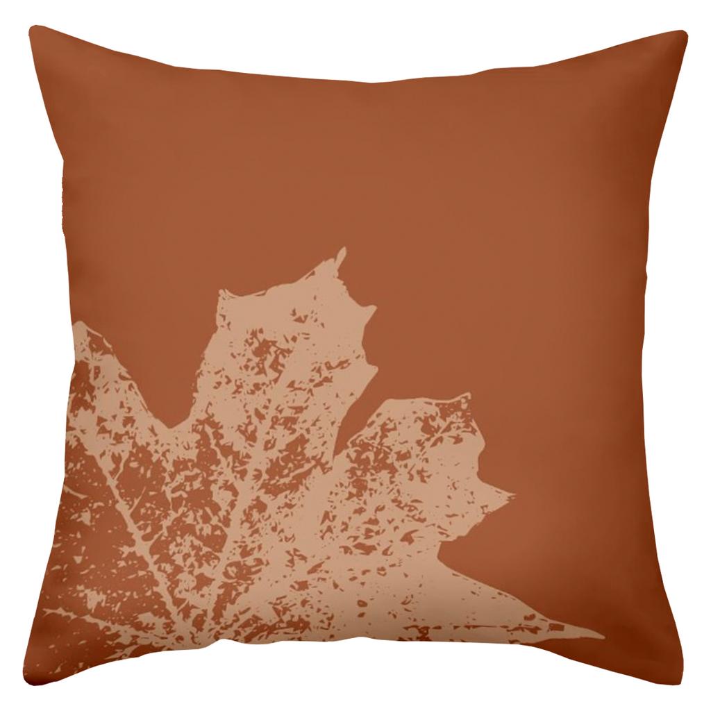 Autumn Maple Leaf Pattern Decorative Throw Pillows Polyester pillowcase, sofa decorative cushion cover, bedside throw pillow