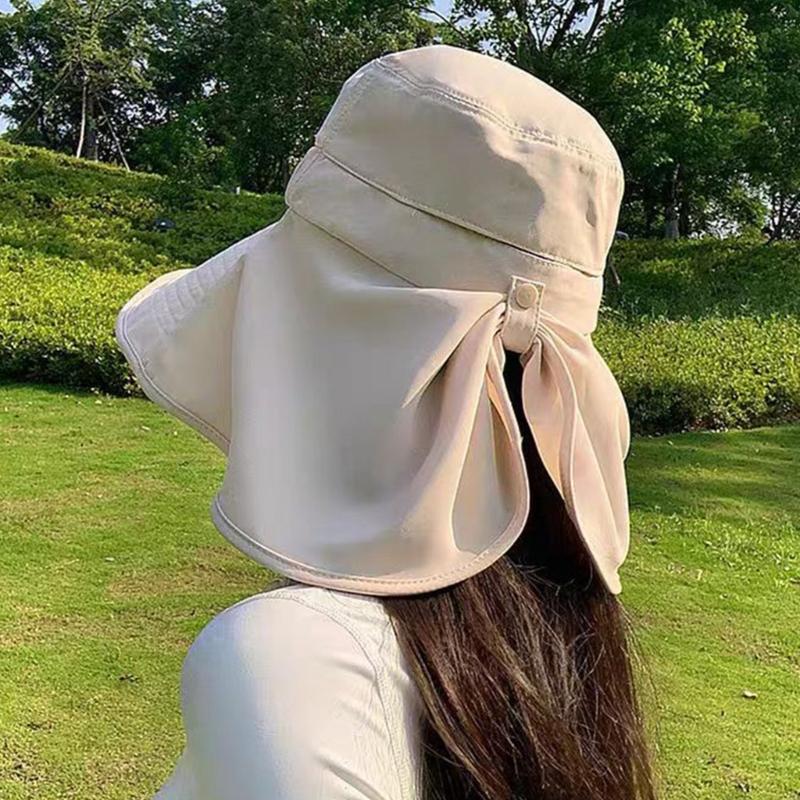 Breathable Sun Hat for Women Neck Cover Hat with Neck Flap Wide Brimmed Hat Adjustable Fashionable Sports Hat