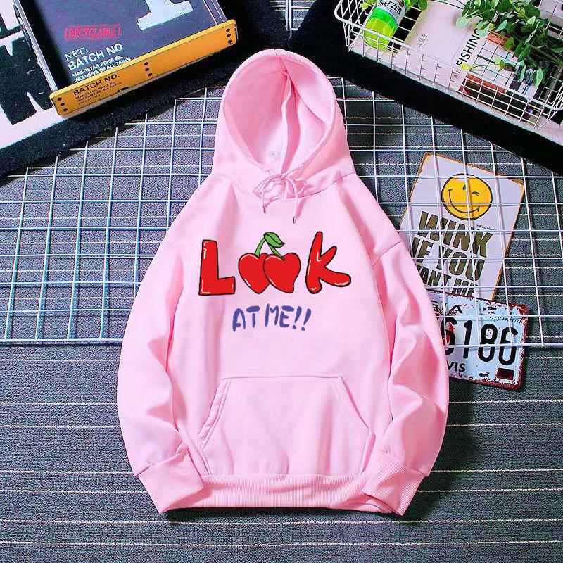 Unisex Autumn/Winter Letter Print Plus Velvet Hooded Sweatshirt