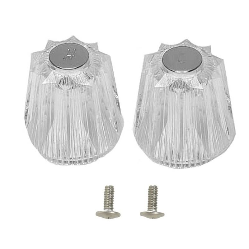 2/3Pcs Hot and Cold Shower Knob Acrylic Faucet Replacement Knobs for Bathroom and Kitchen Use Easy to Installation