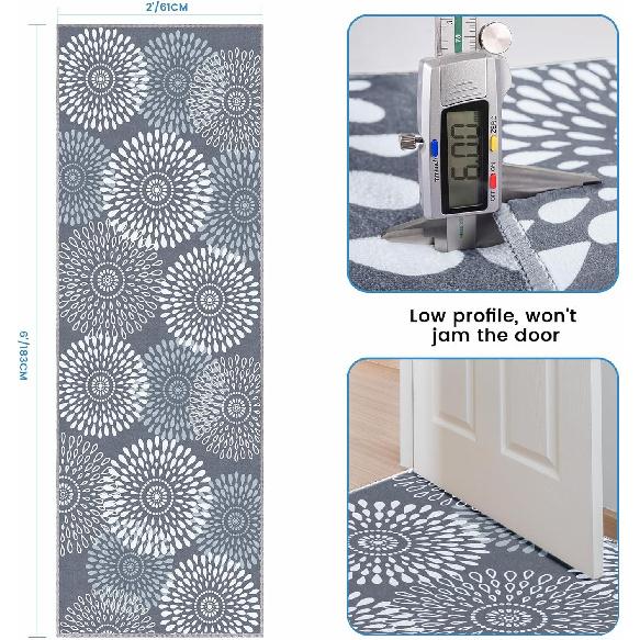 StepRite Runner Rug 2 x 6 ft, Washable Rugs, Hallway Runner Rugs, Kitchen Runner Rug Non Slip, Soft Runner with Rubber Backing for Kitchen, Hallway,