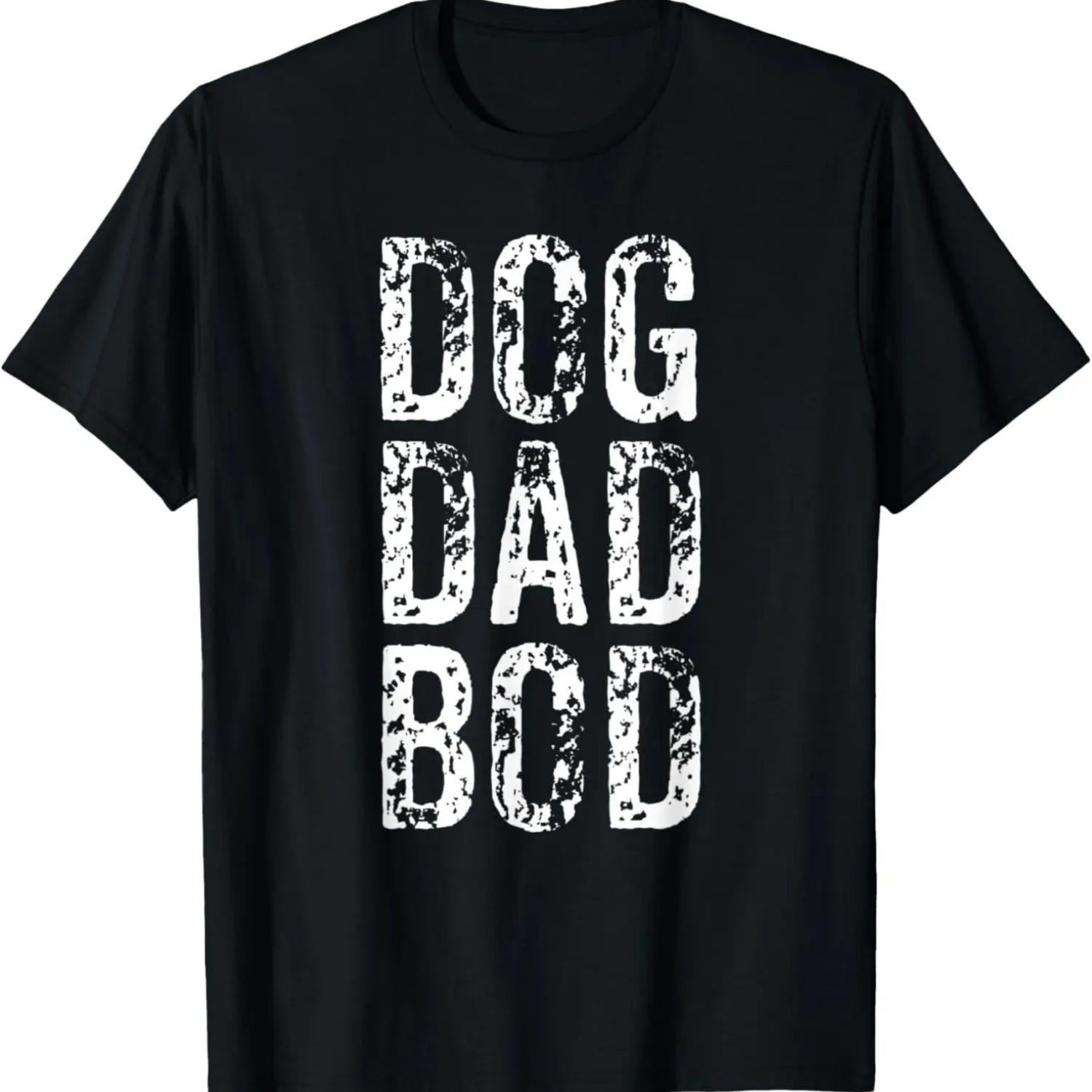 

Dog Dad Bod Shirt _ Funny Pet Owner Fitness Gym T-Shirt XXXXXL чёрный