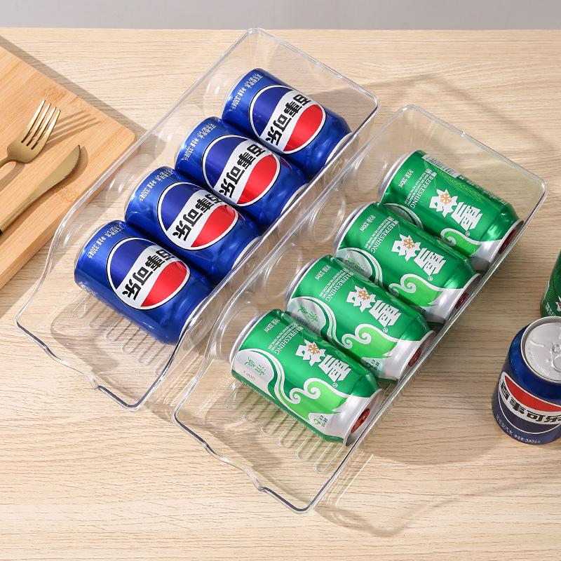Transparent Food Grade Refrigerator Storage Box for Beverages and Fruit Cans