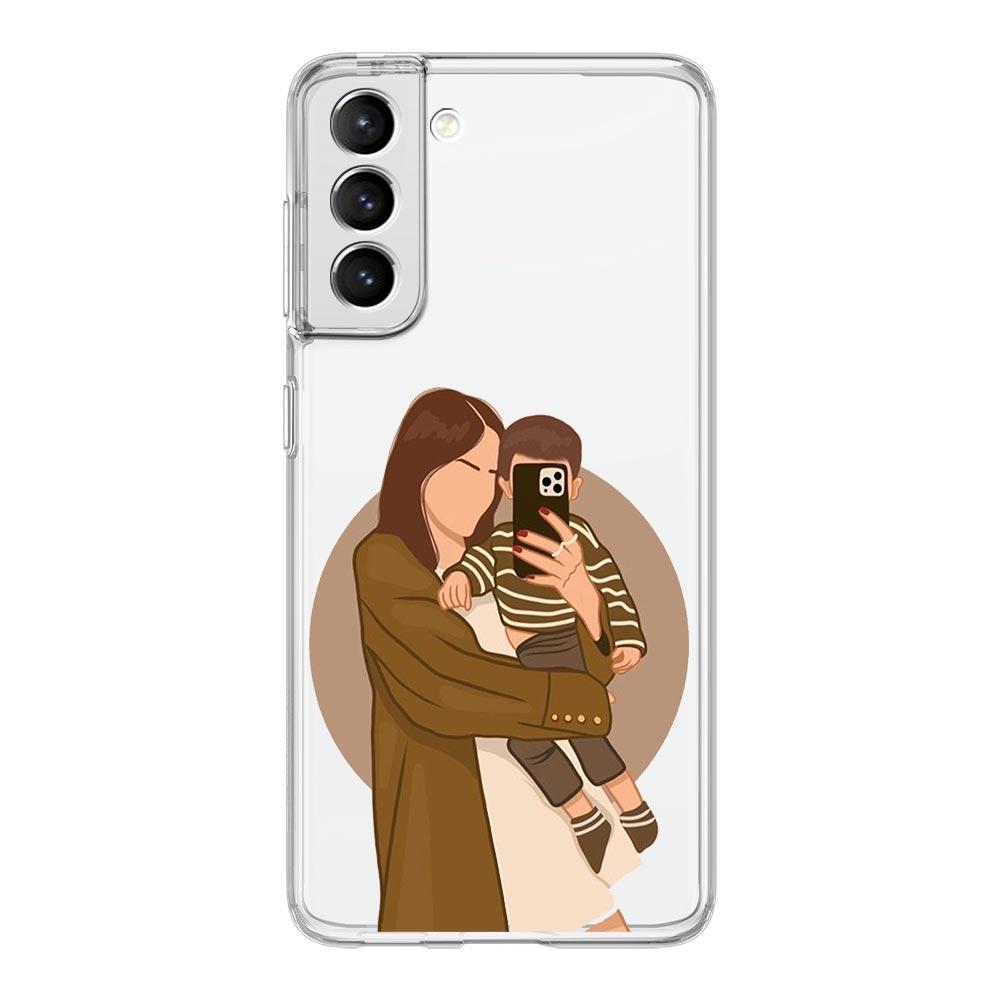 

Baby Girl Mom Family Clear Phone Case For Samsung Galaxy S24 Plus S23 FE S22 S21 S20 Ultra 5G S10 S10E S9 S8 Soft Silicone Cover Samsung S21