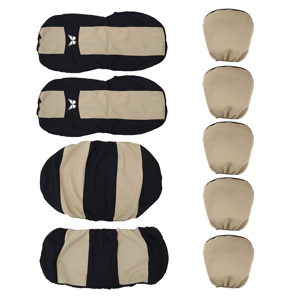 readygohigh Seat Covers for Kei All Set of or Headrest Front Seat Rear Seat Cushion Apron Seat Hook Universal Car for Kei Cars and Standard All Seats