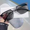 Korean Double Beam Frame Metal Myopia Glasses Trendy Men Half Frame Myopia Sunglasses Anti UV Driving Near Sight Sunglasses