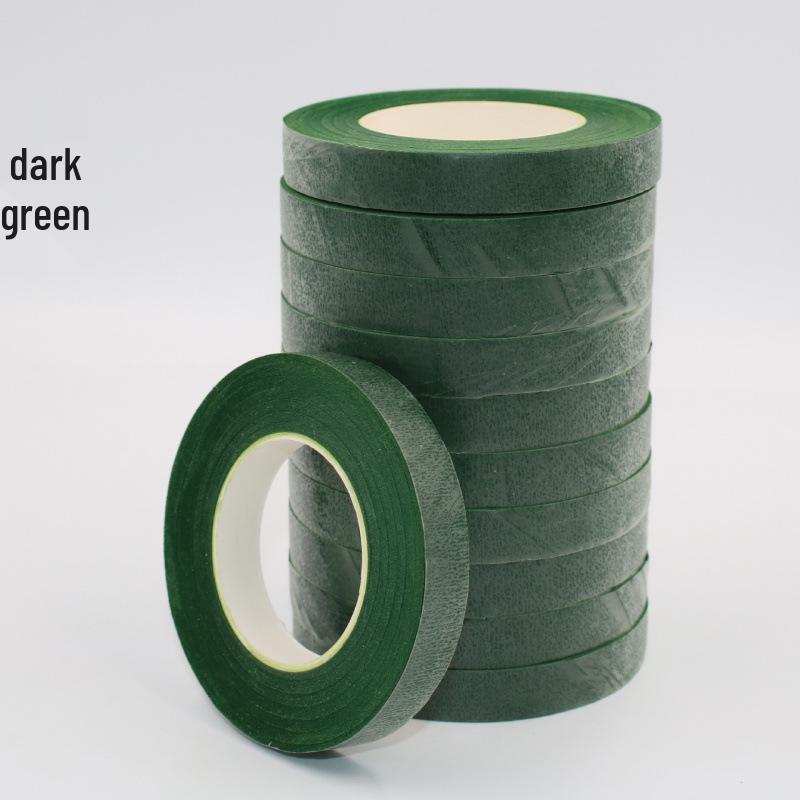 27m Green Coffee Floral Stretch Tape for DIY Bouquets