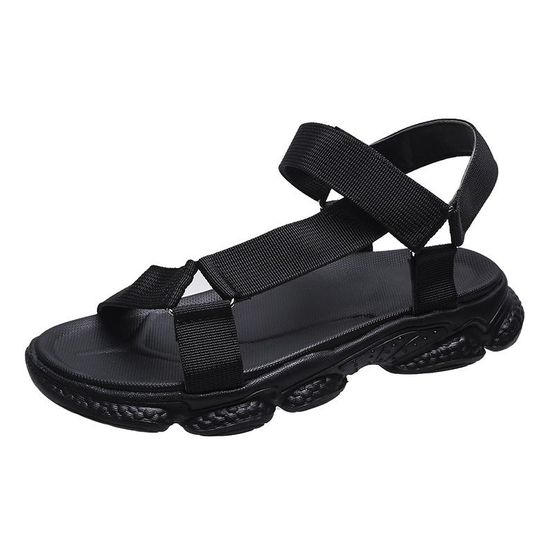 Wish Cross-border Plus Size Women's Shoes 2024 Summer New Foreign Trade Flat Sandals Rainbow Color Ladies Sandals