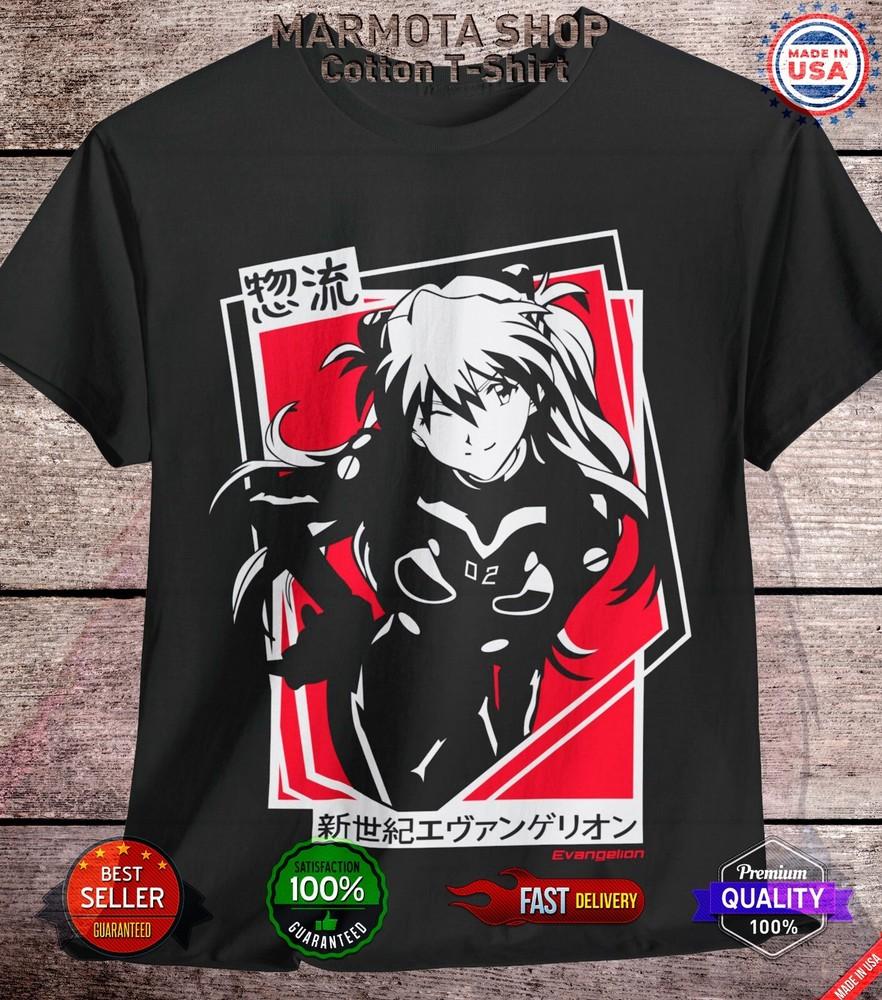 

Аска Лэнгли Футболка Neon Genesis Evangelion Футболка Японское Аниме Футболка Манга ЕВА M