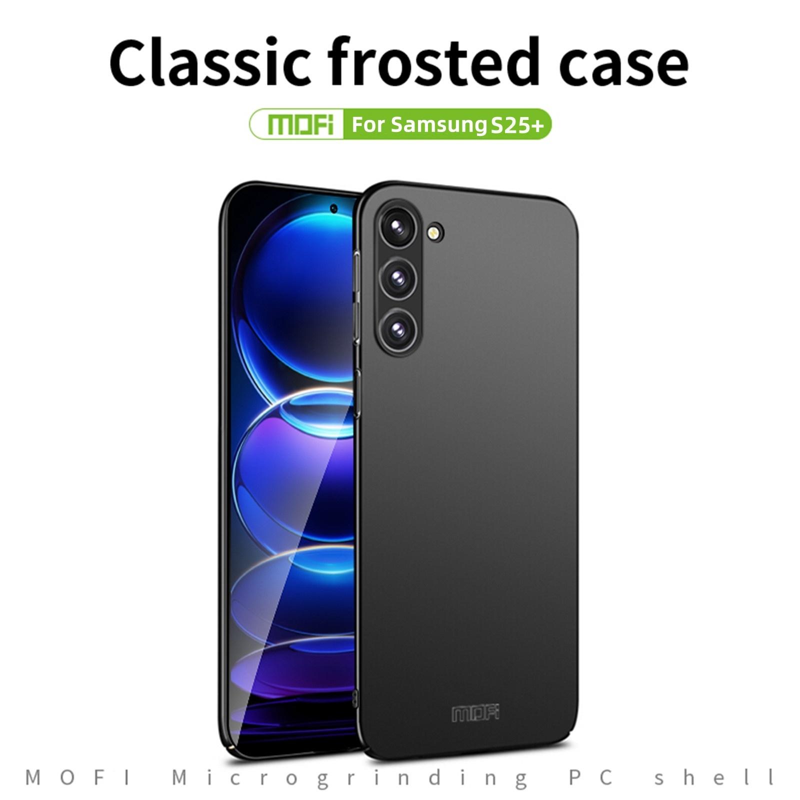 

For Samsung Galaxy S25+ Phone Case MOFI Shield Matte Series Ultra Slim PC Protective Cover Black