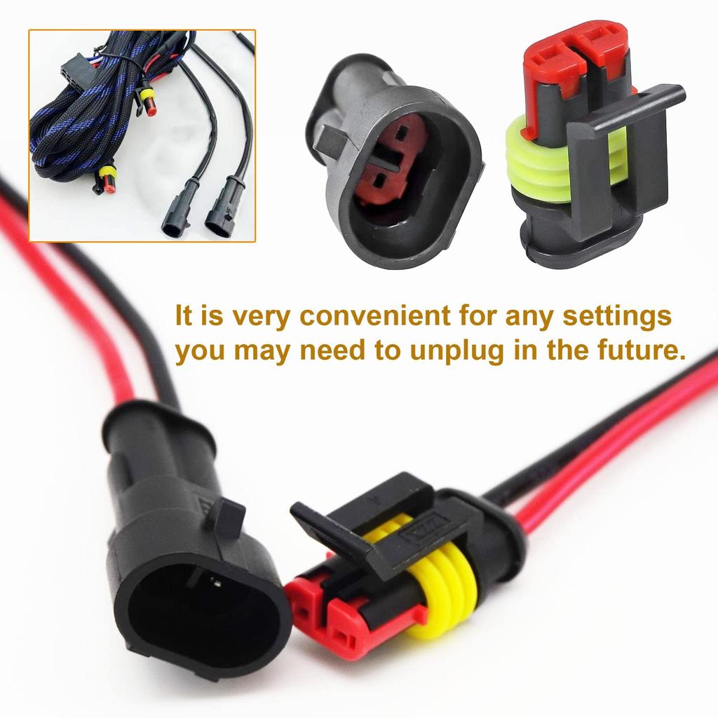 352Pcs Waterproof Car Electrical Connector Terminals Automotive Electrical Wire Connector Plug Kit 1/2/3/4 Pin Connectors Male And Female