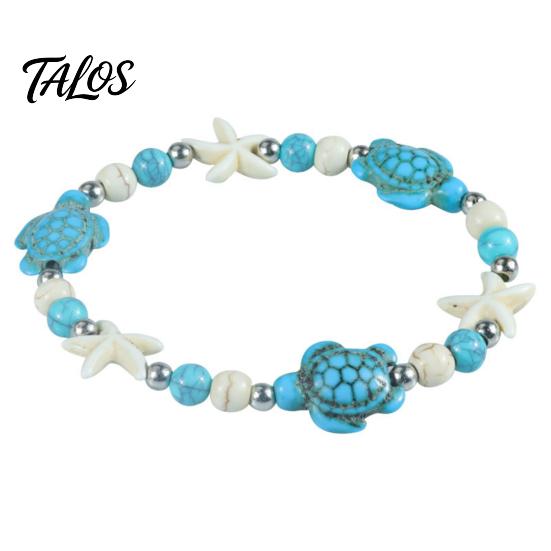 Lightweight Vacation Wrist Jewelry Summer Beach Bracelet, Bohemian Sea Shell Turtle Braided Handmade Woven Casual Daily Wear Accessory String