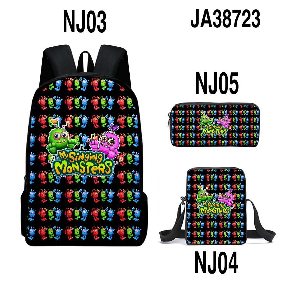 New monster music backpack trendy backpack European and American retro peripheral schoolbag