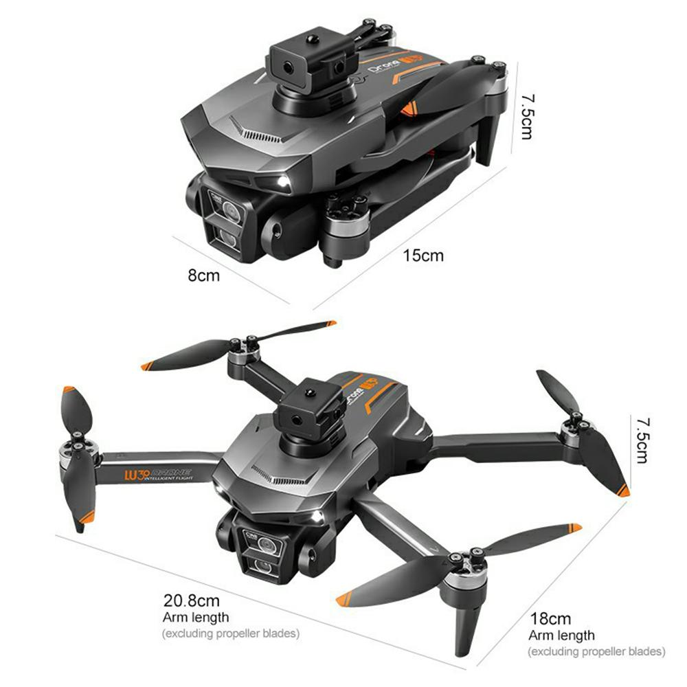 LU30 GPS Brushless Drone Obstacle Avoidance HD Aerial Photography RC Aircraft with 4.5 Inch Screen Controller, 3 Batteries