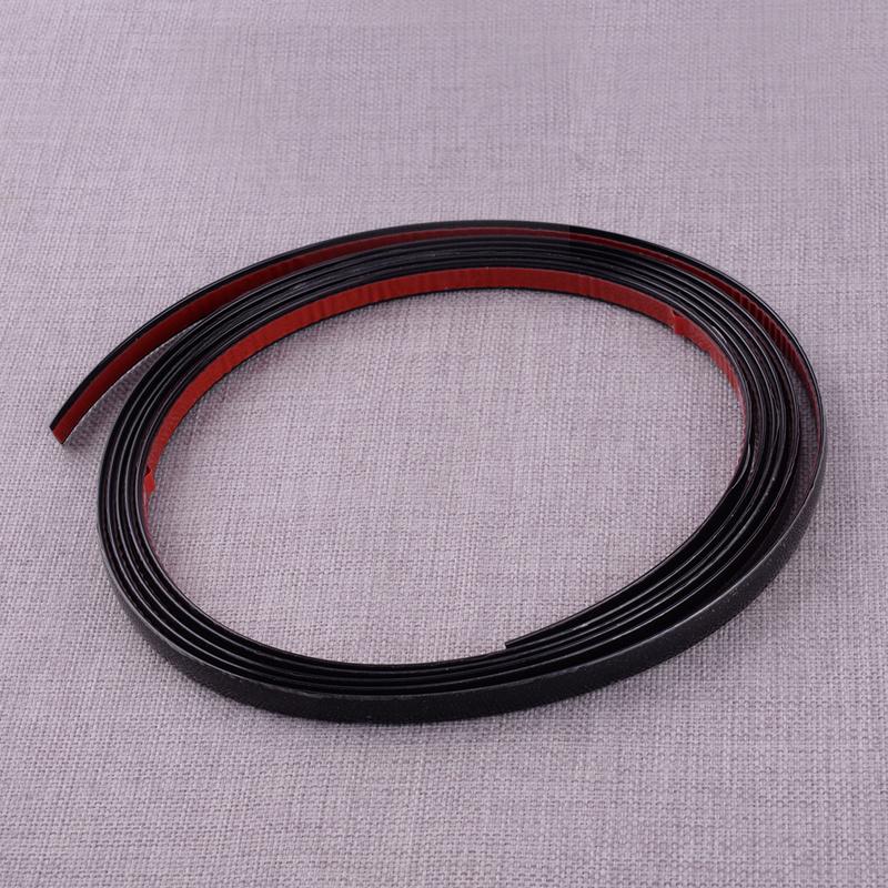 New 3m*10mm Black Plastic Universal Car Side Door Bumper Protector Trim Tape Sticker Strip