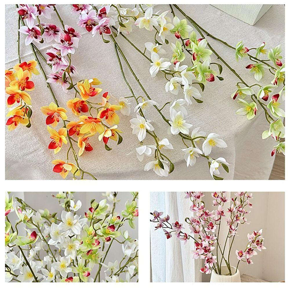 75CM Magnolien Künstliche Blumen Mehrfarbig Langer Ast Blumen Elegante Gefälschte Orchideen Heimdekoration